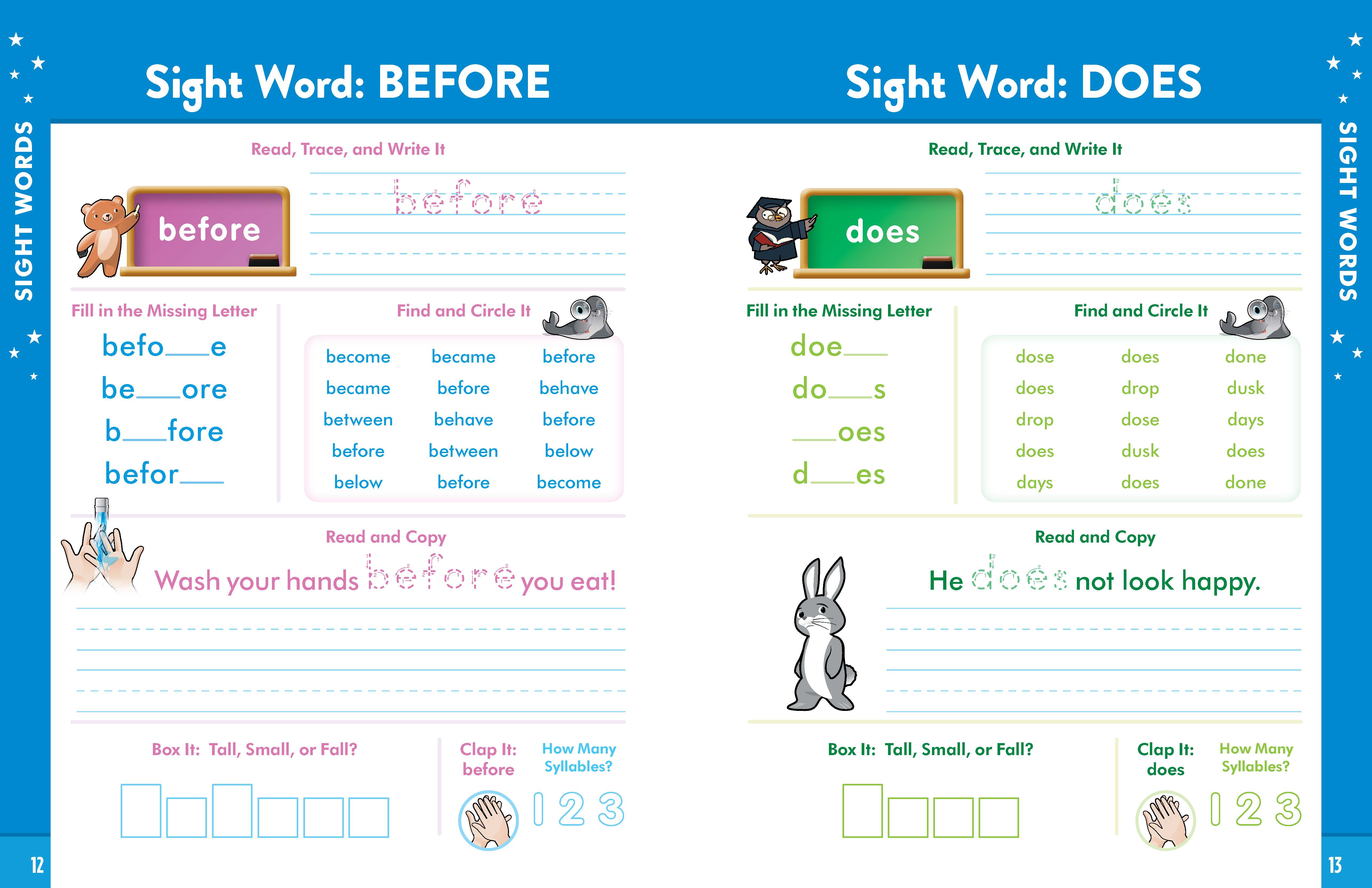 Sample Spreads for Get Ready for School Second Grade Revised Edition