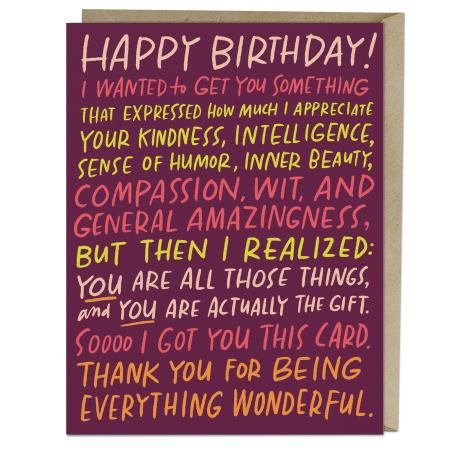 Everything Wonderful Birthday Card