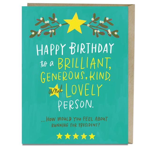 Birthday President Card
