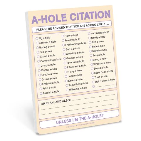 A-Hole Citation: Nifty Notes