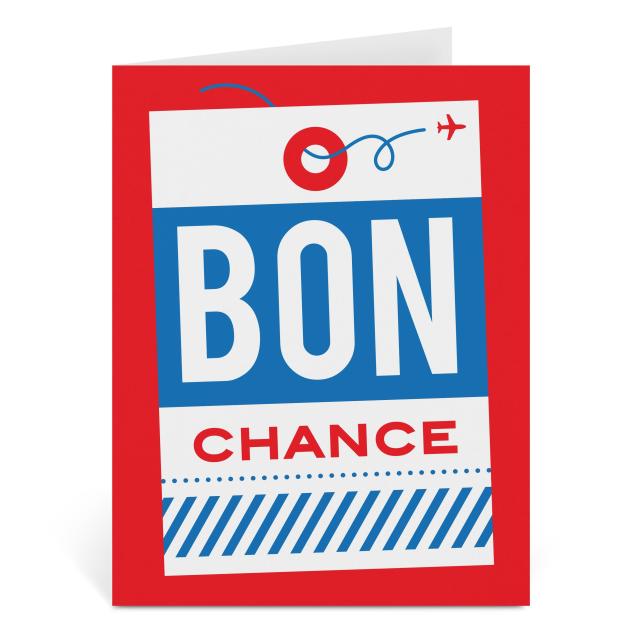 Bon Chance Greeting Card