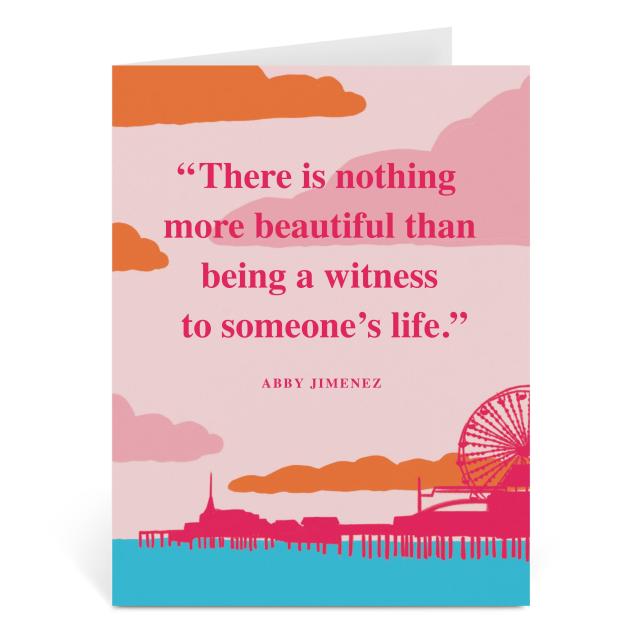 Abby Jimenez Be a Witness Greeting Card