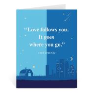 Abby Jimenez Love Follows You Greeting Card